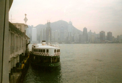 The Star Ferry at the Kowloon pier.