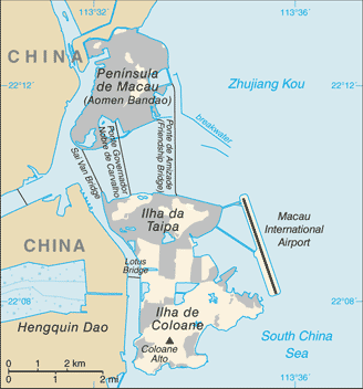 U.S. Government map of Macao