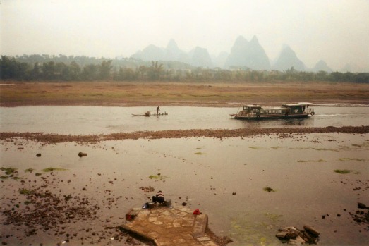 The Li River passing through Yangshuo.