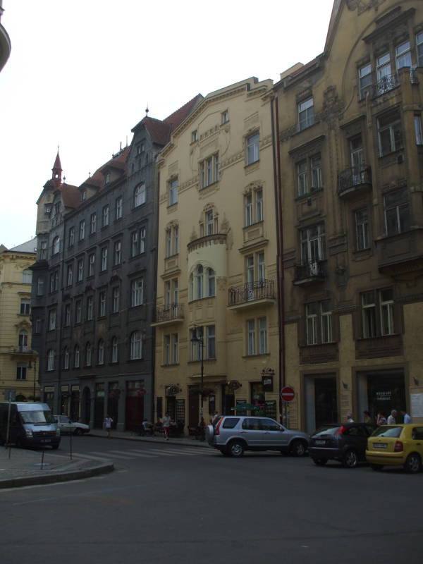Art Nouveau architecture in central Prague.