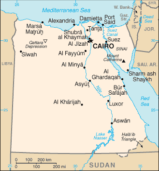 U.S. government map of Egypt.