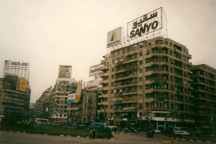 Tahrir Square, or Midan Tahrir, next to the government offices in central Cairo.