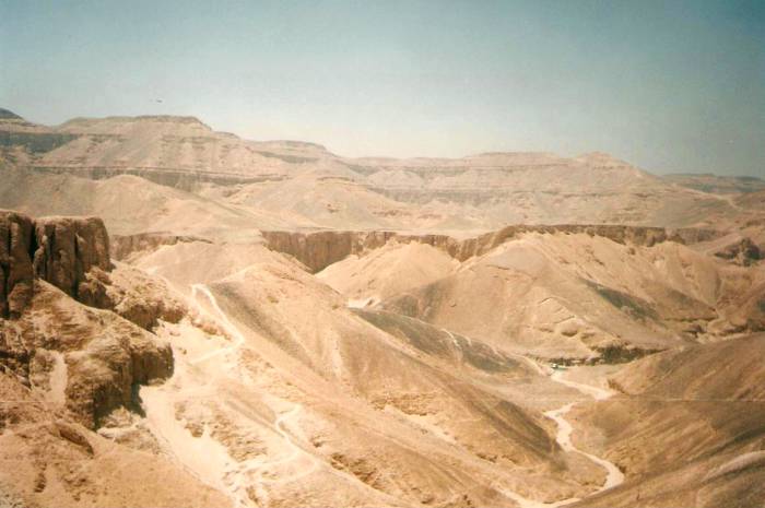 Looking down into the Valley of the Kings.