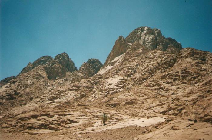 Starting the climb up Mount Sinai.