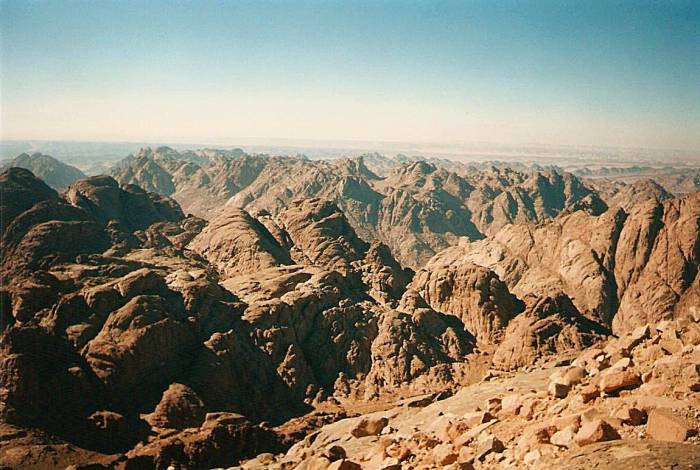 View from the summit of Mount Sinai.