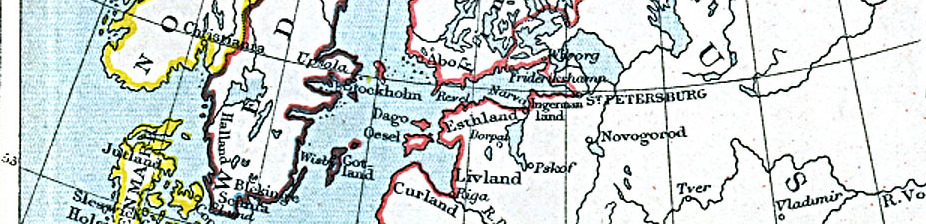 Map of the Baltic lands in 1809.