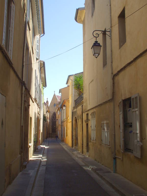 Along the Paul Cézanne walk in Aix-en-Provence.