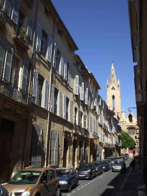 Along the Paul Cézanne walk in Aix-en-Provence.