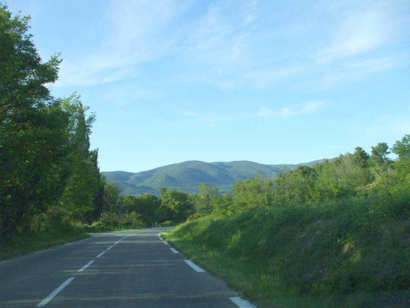 Driving through Provence from Aix-en-Provence to Avignon.