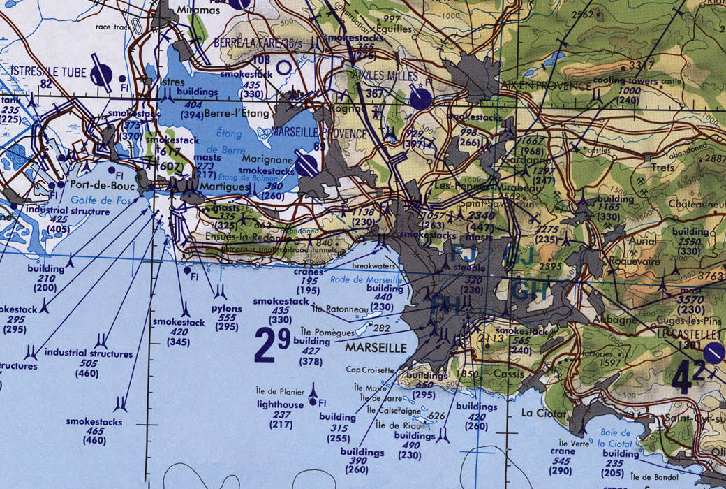 Aix-en-Provence and surroundings from TPC F-2D, from the Perry-Castañeda Map Collection</a> at the University of Texas at Austin.