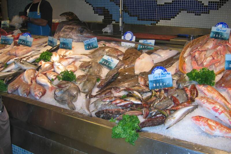 Fish market in Avignon.