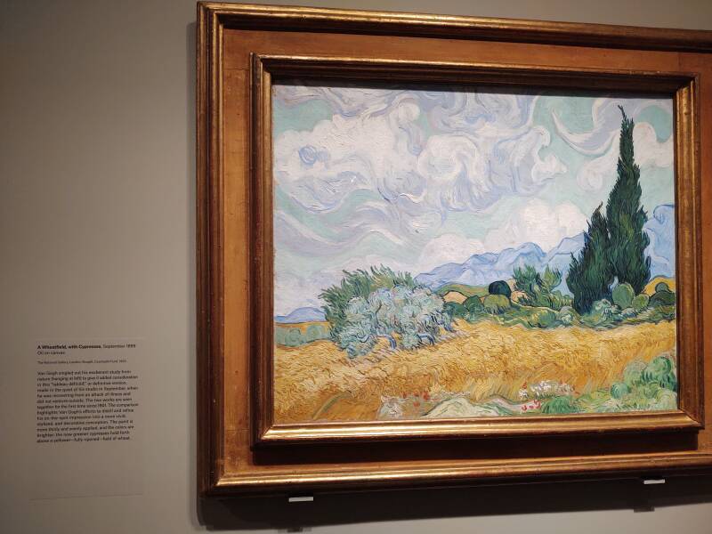 Vincent van Gogh's 'Wheat Field with Cypresses', September 1889.