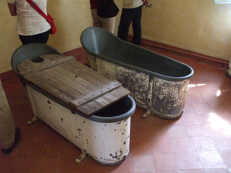 'Hydrotherapy' tubs in the Maison de Santé St-Paul in St-Rémy-de-Provence.