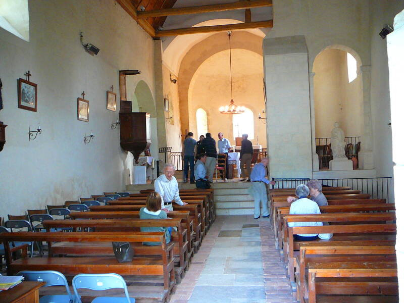 Interior of Saint-Pierre church in Avril-sur-Loire.