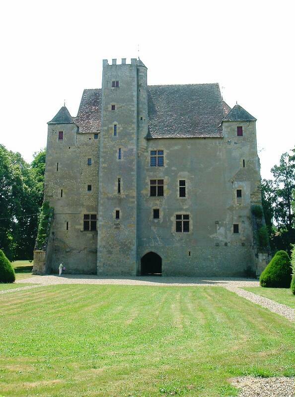 Rear façade of the Château de Chevenon, south of Nevers near the Canal Latéral à la Loire.