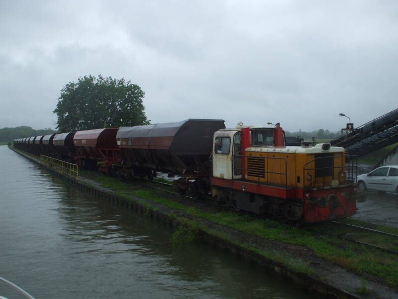 Modern industry along the Canal Latéral à la Loire: a small railroad