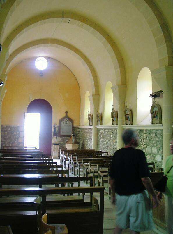 Inside the church at the center of Fleury-sur-Loire.