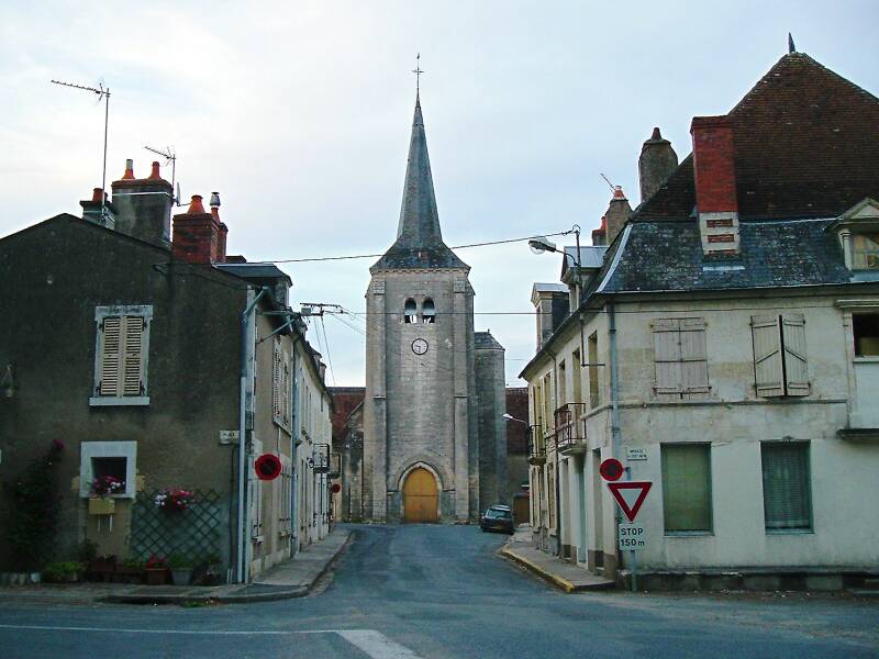 Church of Saint-Loup in the village of Herry along Canal Latéral à la Loire.