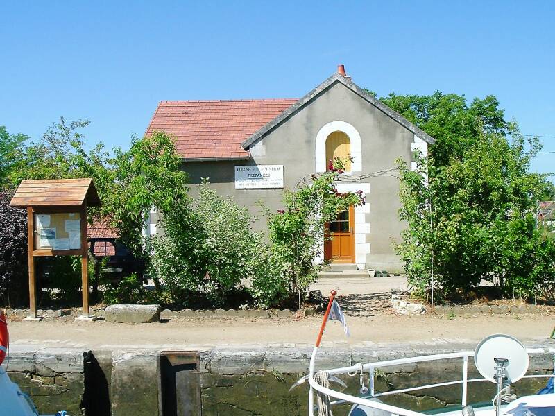 Canal lock house in France.