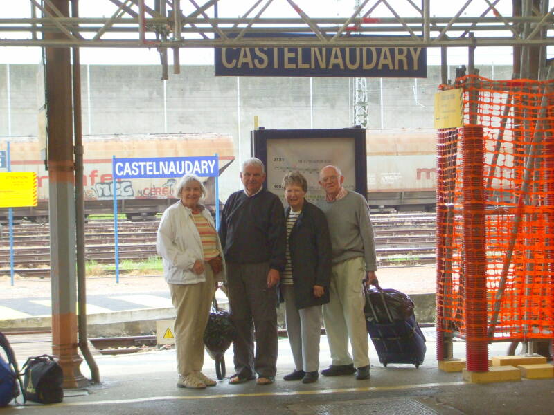 On the rail platform in Castelnaudary.