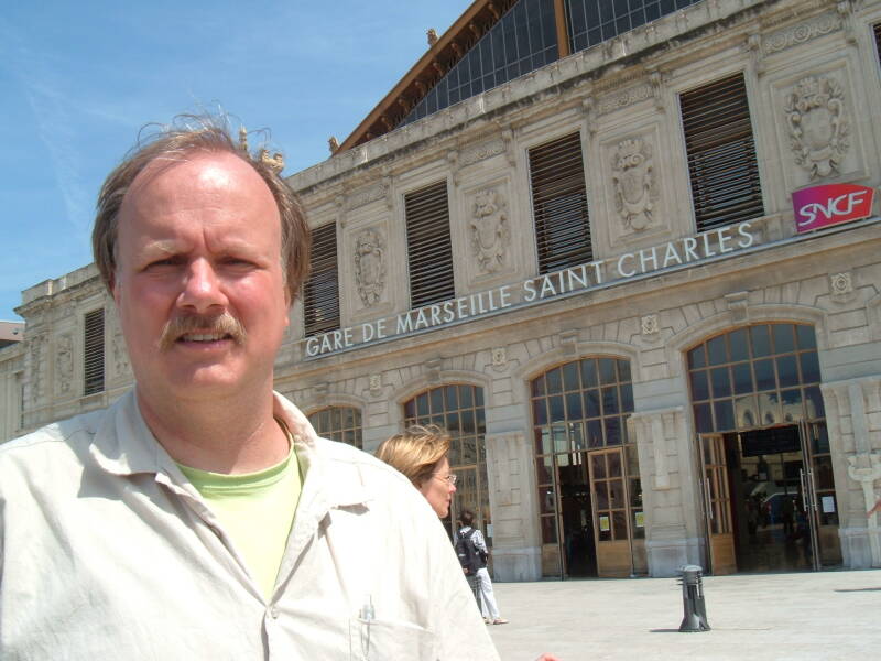 Bob at Gare Saint Charles in Marseille.