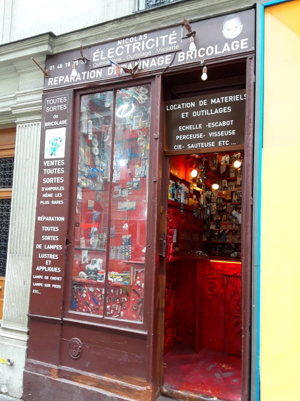 Electrical shop in Paris.