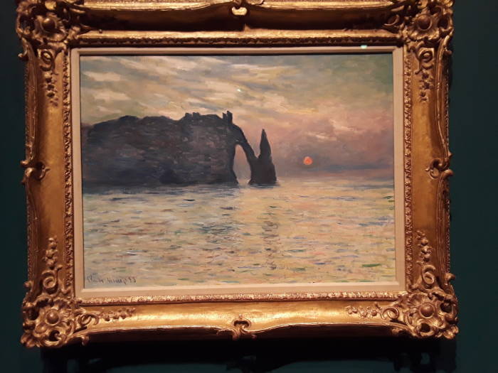Claude Monet, 'The Cliff, Étretat', Sunset, 1882-1882, from the North Carolina Museum of Art, Raleigh.
