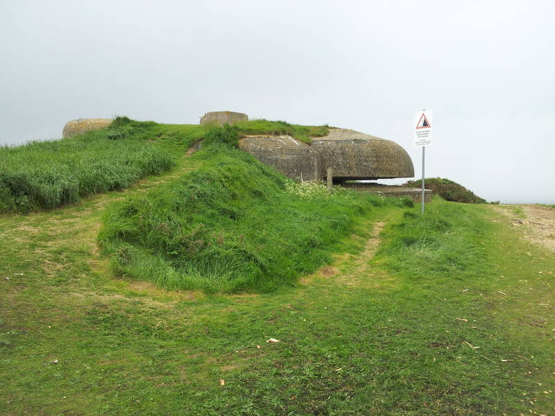 German observation post on the chalk cliffs above Fécamp.