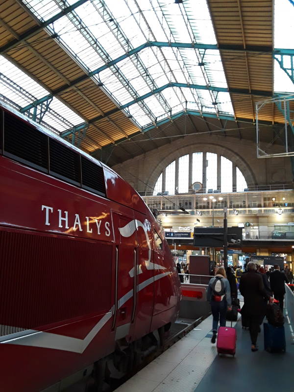 Arriving from Brussel-Midi at Paris Gare du Nord.