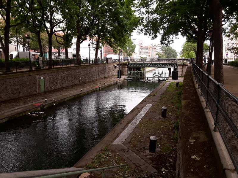 Locks of the Dead along the Canal Saint-Martin in the 10th arrondissement in Paris.