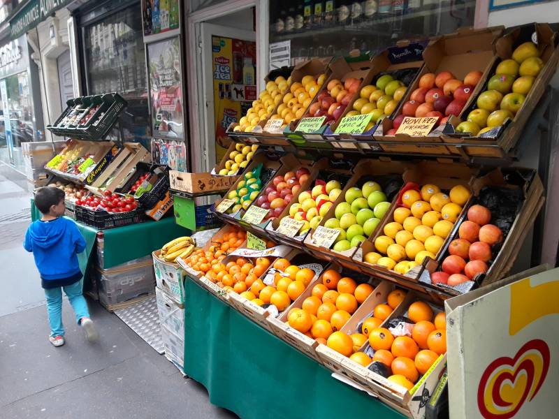 Fruit and vegetable shop in the 9th arrondissement.