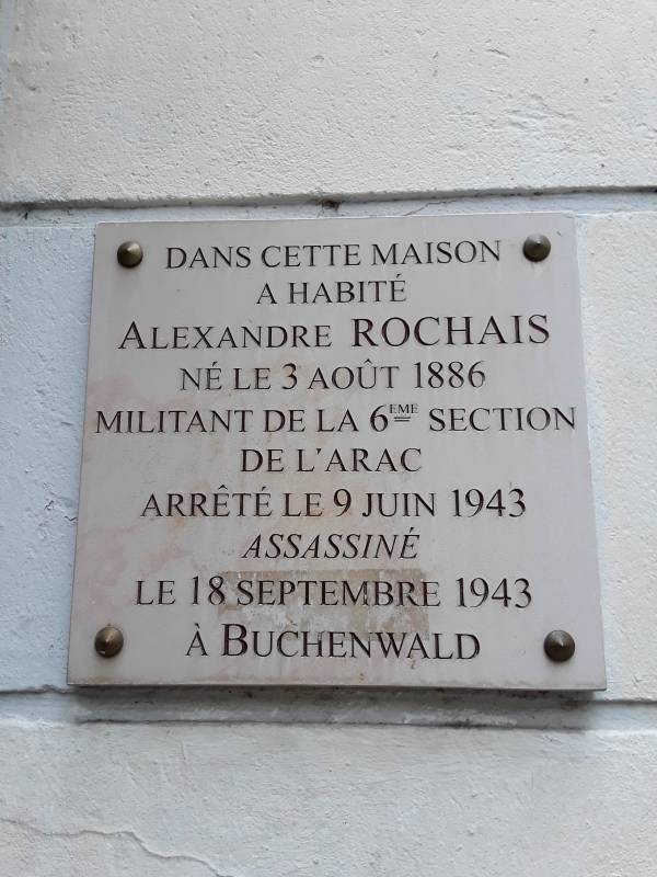 French resistance marker near Place Saint-Michel in Paris.
