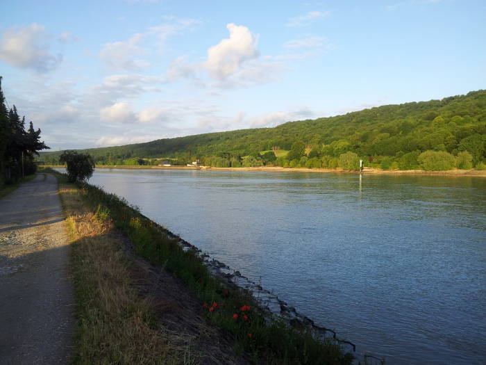 View west along the Seine at Le Mesnil-sous-Jumièges.