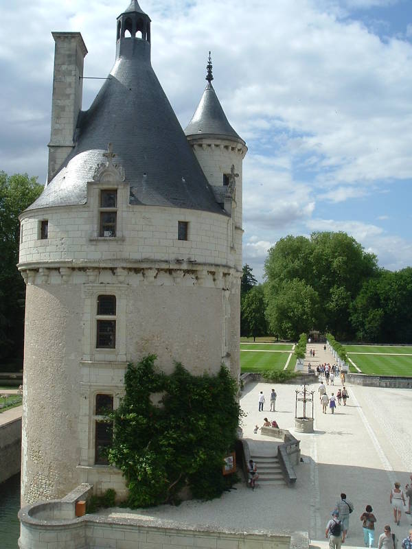 The keep of the earlier castle at Château Chenonceau.