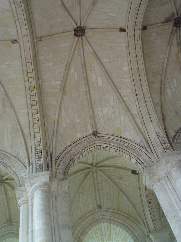 Arched ceiling of Church of Our Lady in Trèves-Cunault.