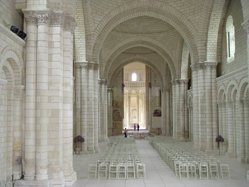 Nave of Fontevraud Abbey