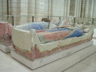 Tombs of Henry II and Eleanor of Aquitaine in Fontevraud Abbaye
