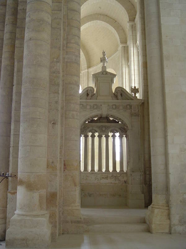 Small chapel in the presbytery or chancel of Fontevraud Abbey