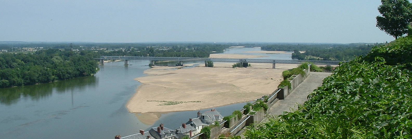 Loire river at Saumur, France.