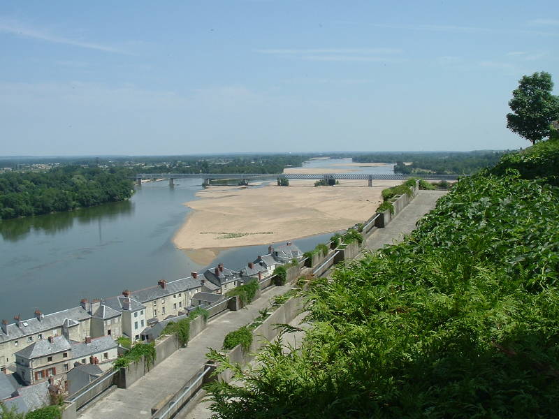 The Loire river as seen from the Château of Saumur.