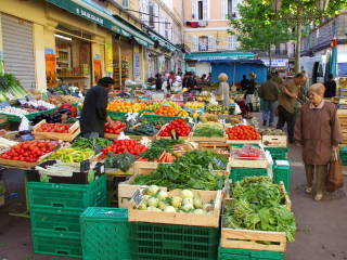 Market district in Marseille
