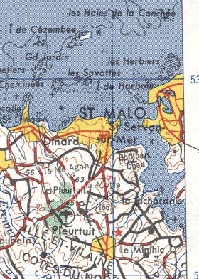 Map of Saint Malo harbor area.