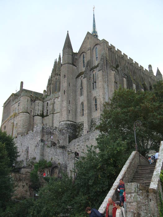 Inside Mont Saint-Michel.