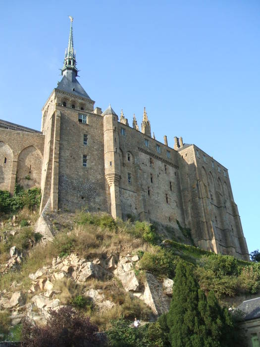 Exterior walls of Mont Saint-Michel.