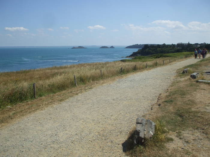 The northern Brittany coast is rugged near Saint Malo.