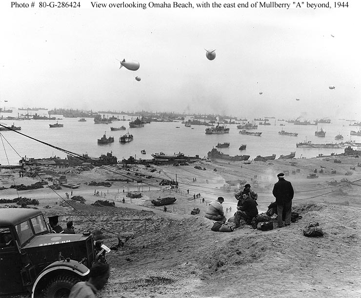 Omaha Beach and Mulberry 'A'.