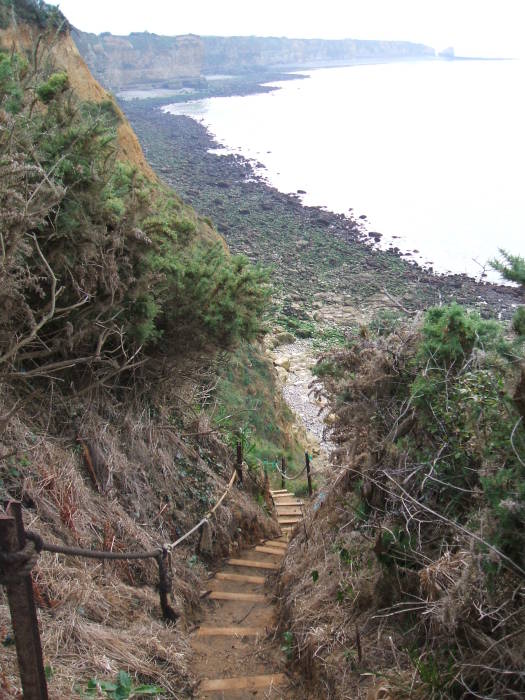 The path down to the water near Pointe du Hoc.