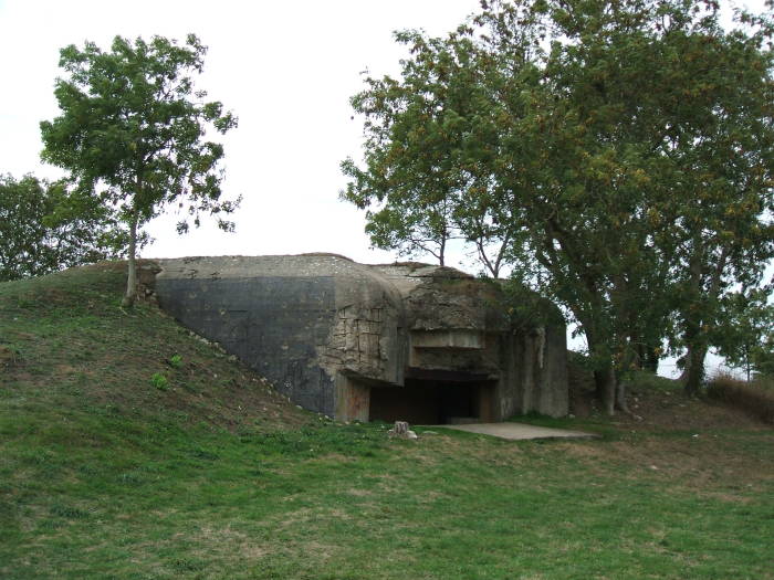 Smaller Germany artillery bunker, Azeville Battery, in Normandy.