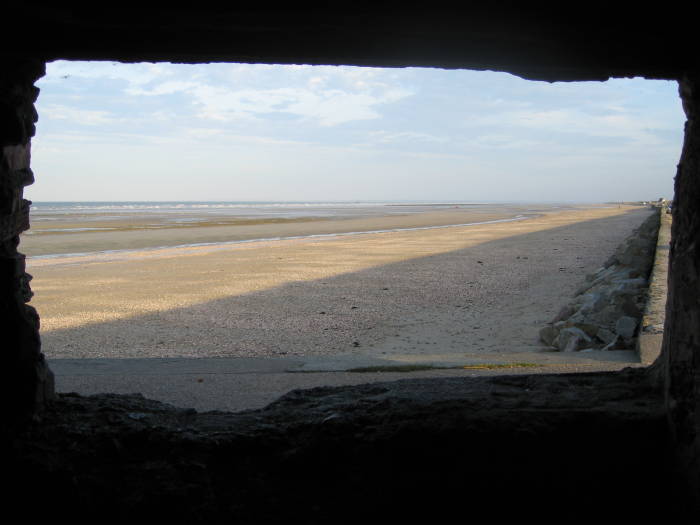 View from a German gun bunker on Utah Beach.