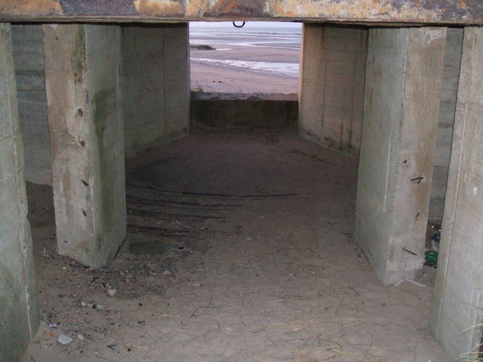 In a German bunker on Utah Beach.